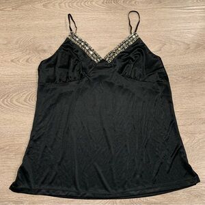 Weavers Girl Black Sequin Camisole Size XL